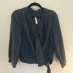 Madewell Denim Wrap Shirt